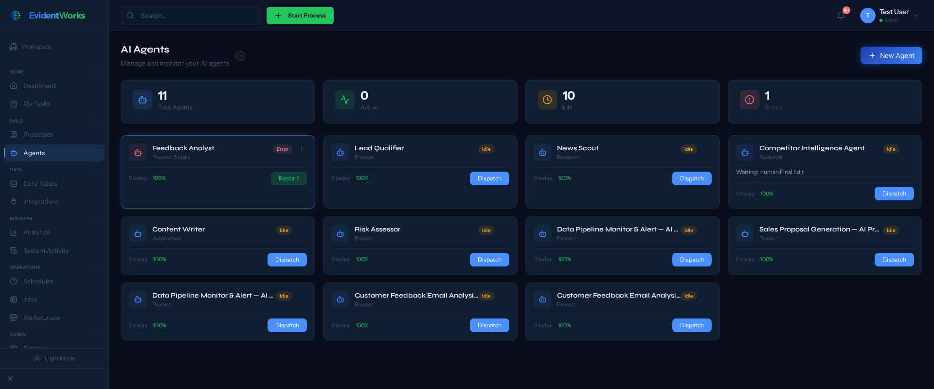 AI Agents Dashboard